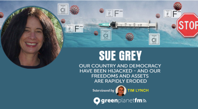Western governments globally are working towards locking down their people – (Lawyer Sue Grey with Tim Lynch at greenplanet FM)