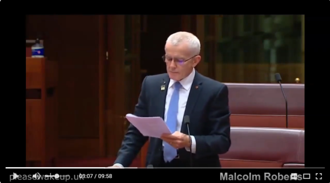 Hear Australia’s Sen Malcolm Roberts speak on covid