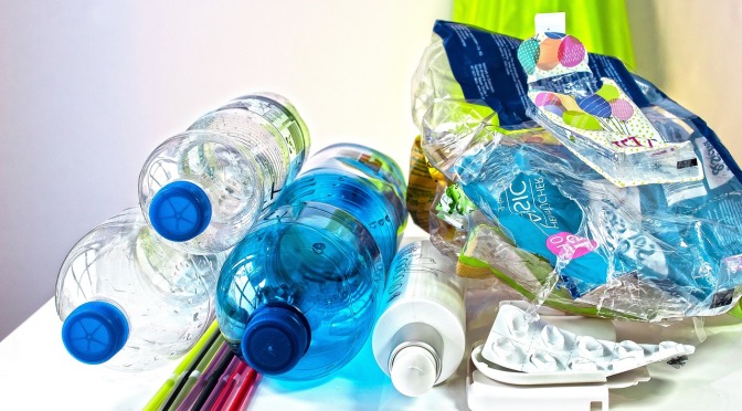 assortment of plastic waste including bottles and wrapping